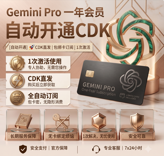 Gemini CDK 一年pro